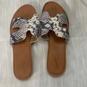 Snake print sandals